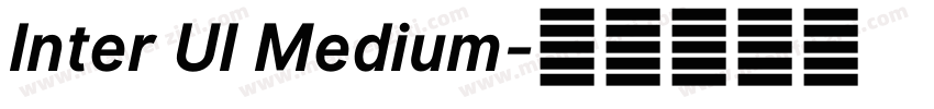 Inter UI Medium字体转换